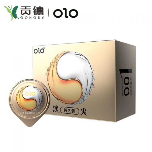 OLO冰火避孕套001玻尿酸安全套冰火持久装10只装成人用品 